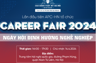 Thông Báo: CAREER FAIR - Ngày Hội Định Hướng Ngành Nghề 2024 tại Cao đẳng Việt Mỹ Hà Nội