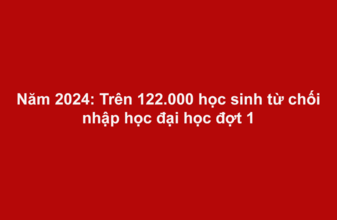 Năm 2024: Trên 122.000 học sinh từ chối nhập học đại học đợt 1