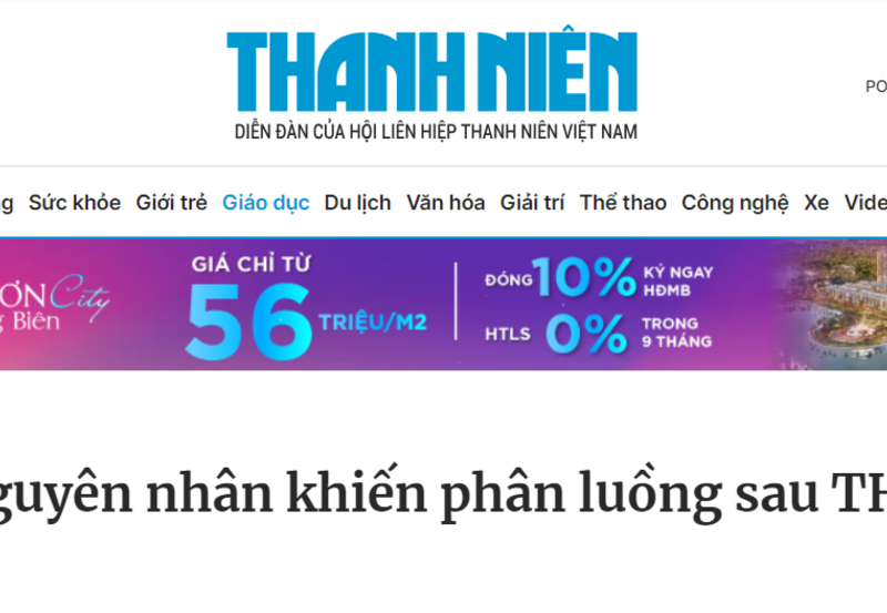 [Báo Thanh Niên] Những nguyên nhân khiến phân luồng sau THCS khó khăn