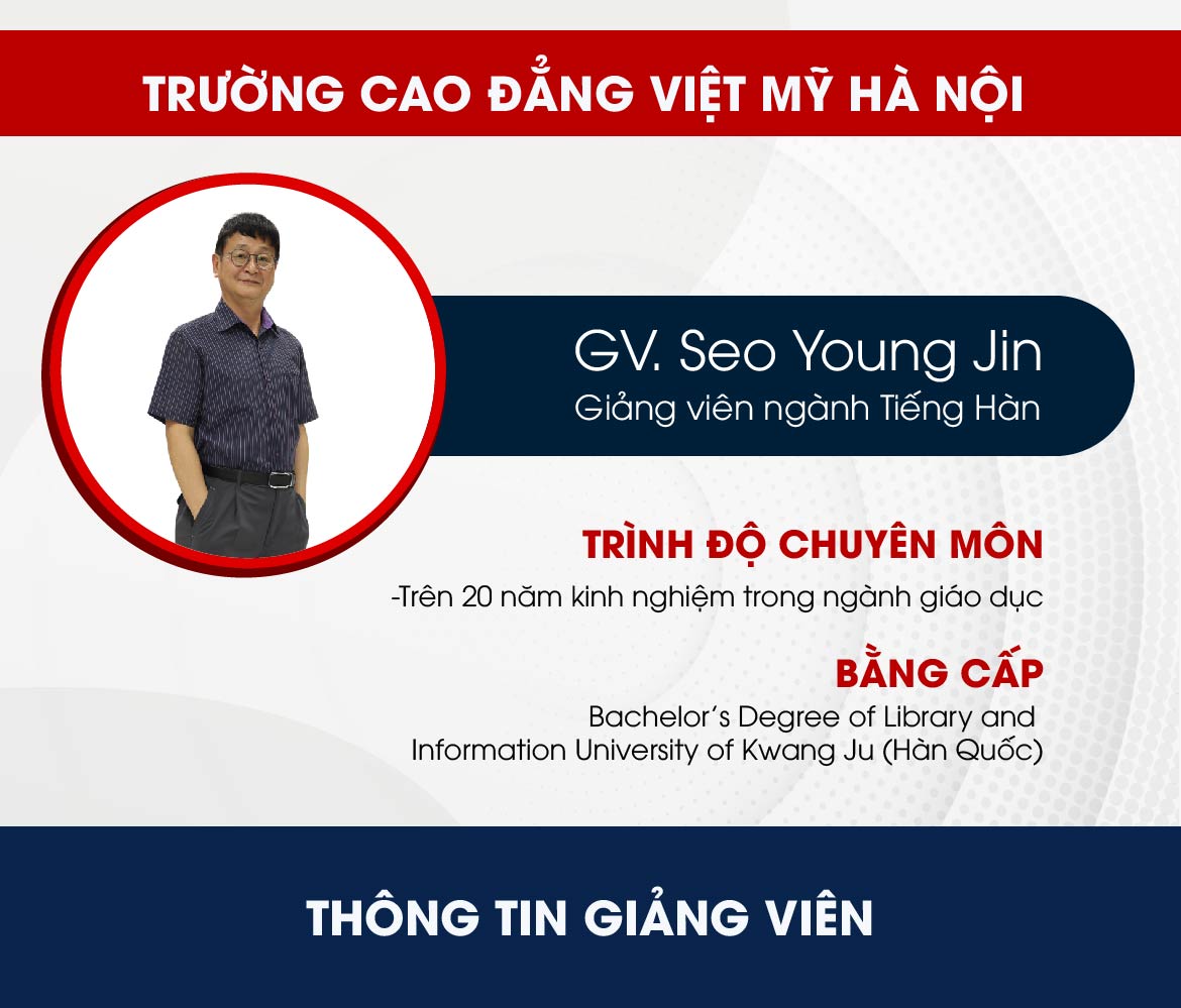 GV SEO YOUNG JIN - Giảng viên ngành Tiếng Hàn