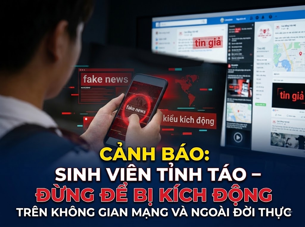 CẢNH BÁO: SINH VIÊN TỈNH TÁO – ĐỪNG ĐỂ BỊ KÍCH ĐỘNG TRÊN KHÔNG GIAN MẠNG VÀ NGOÀI ĐỜI THỰC