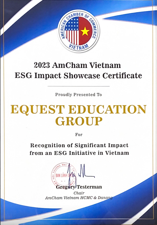 EQuest nhận giải thưởng ESG Impact Showcase vì những sáng kiến đóng góp phát triển bền vững