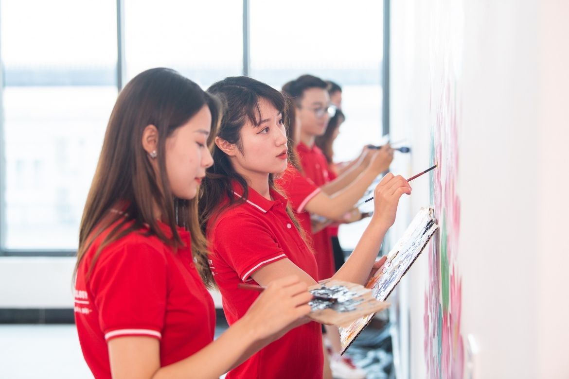 Cơ sở vật chất trường Cao đẳng Việt Mỹ Hà Nội.