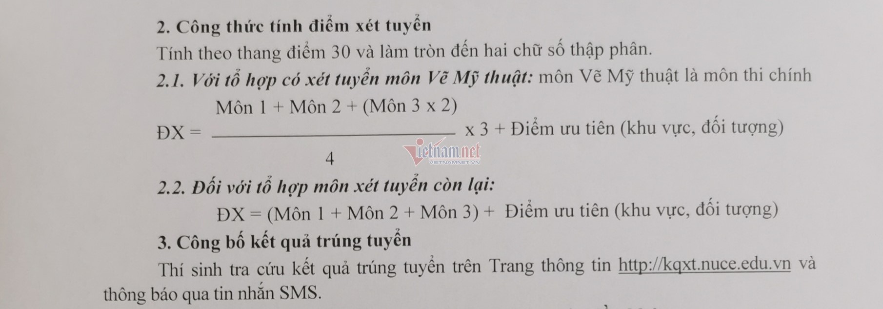 Điểm chuẩn các trường Đại học ở Hà Nội năm 2021