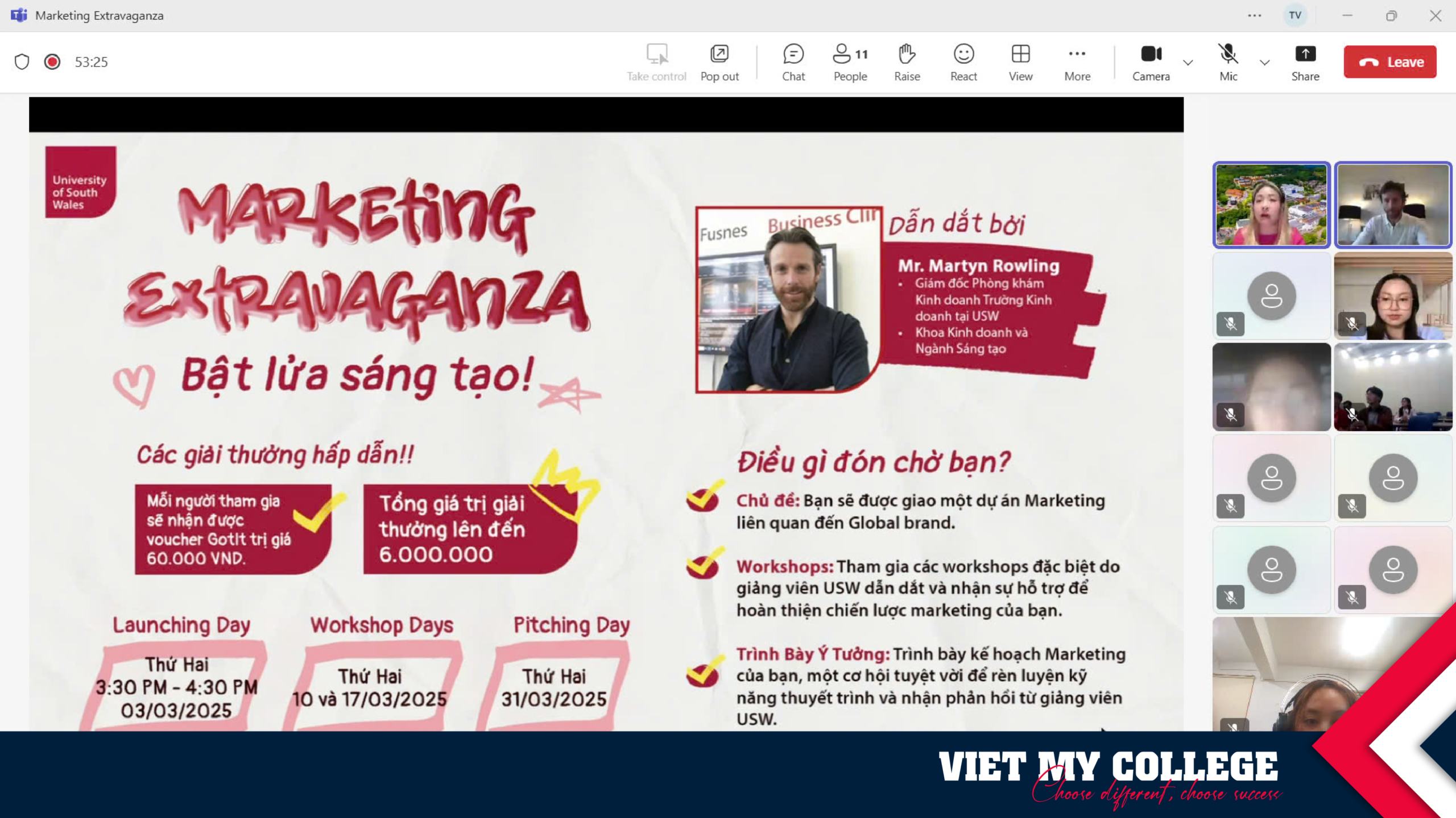 MARKETING EXTRAVAGANZA – CƠ HỘI TỎA SÁNG CHO SINH VIÊN VIỆT MỸ ĐAM MÊ MARKETING