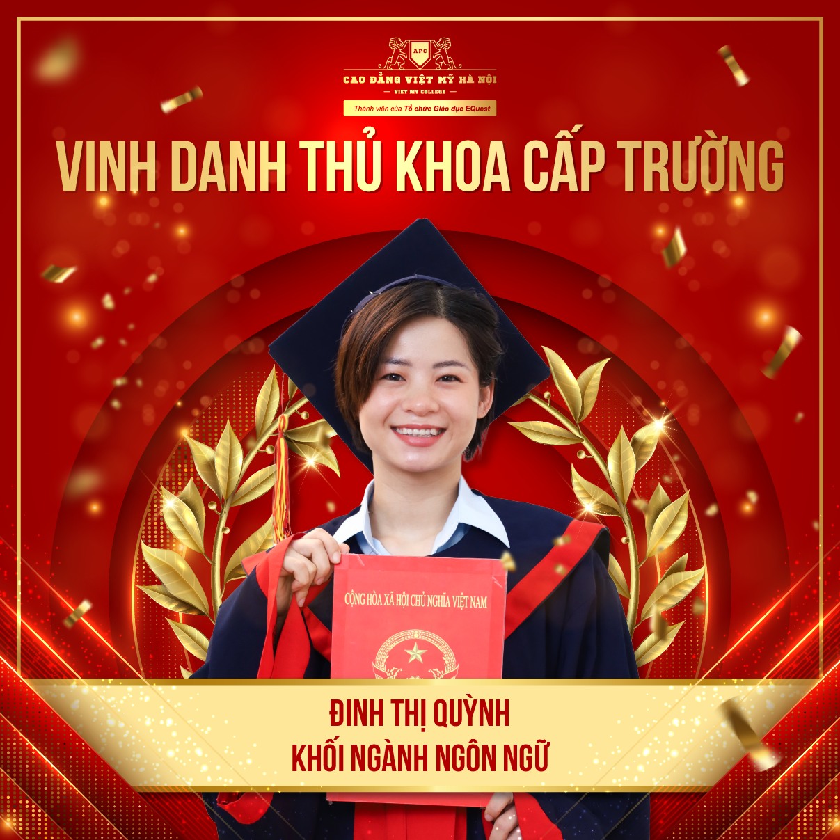 Thủ Khoa Ưu Tú Trường Cao đẳng Việt Mỹ Hà Nội: Chân Dung Nữ Sinh Đạt GPA 3.78/4.0 Và Hành Trình Học Tập Đầy Cảm Hứng