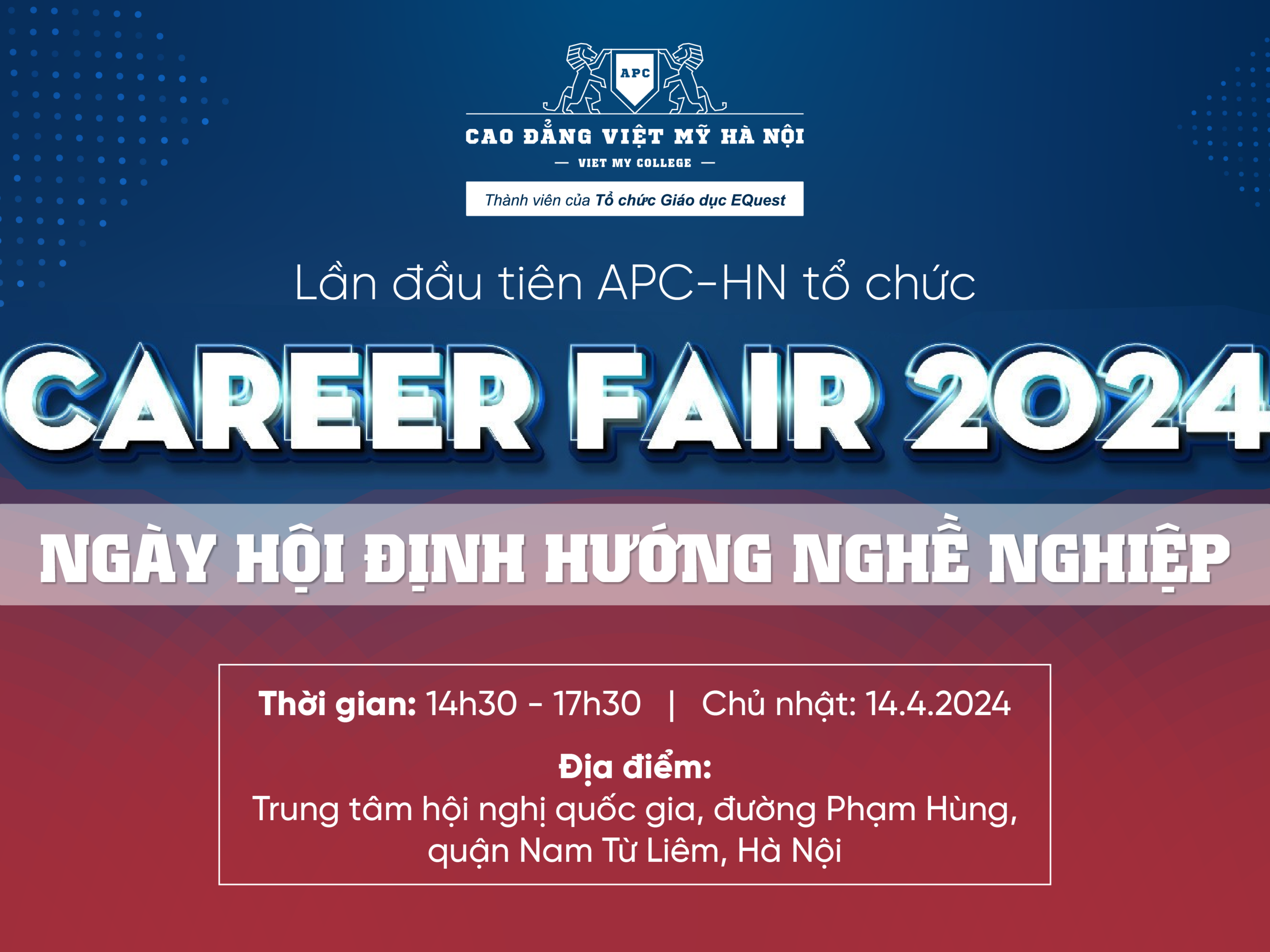 Thông Báo: CAREER FAIR – Ngày Hội Định Hướng Ngành Nghề 2024 tại Cao đẳng Việt Mỹ Hà Nội