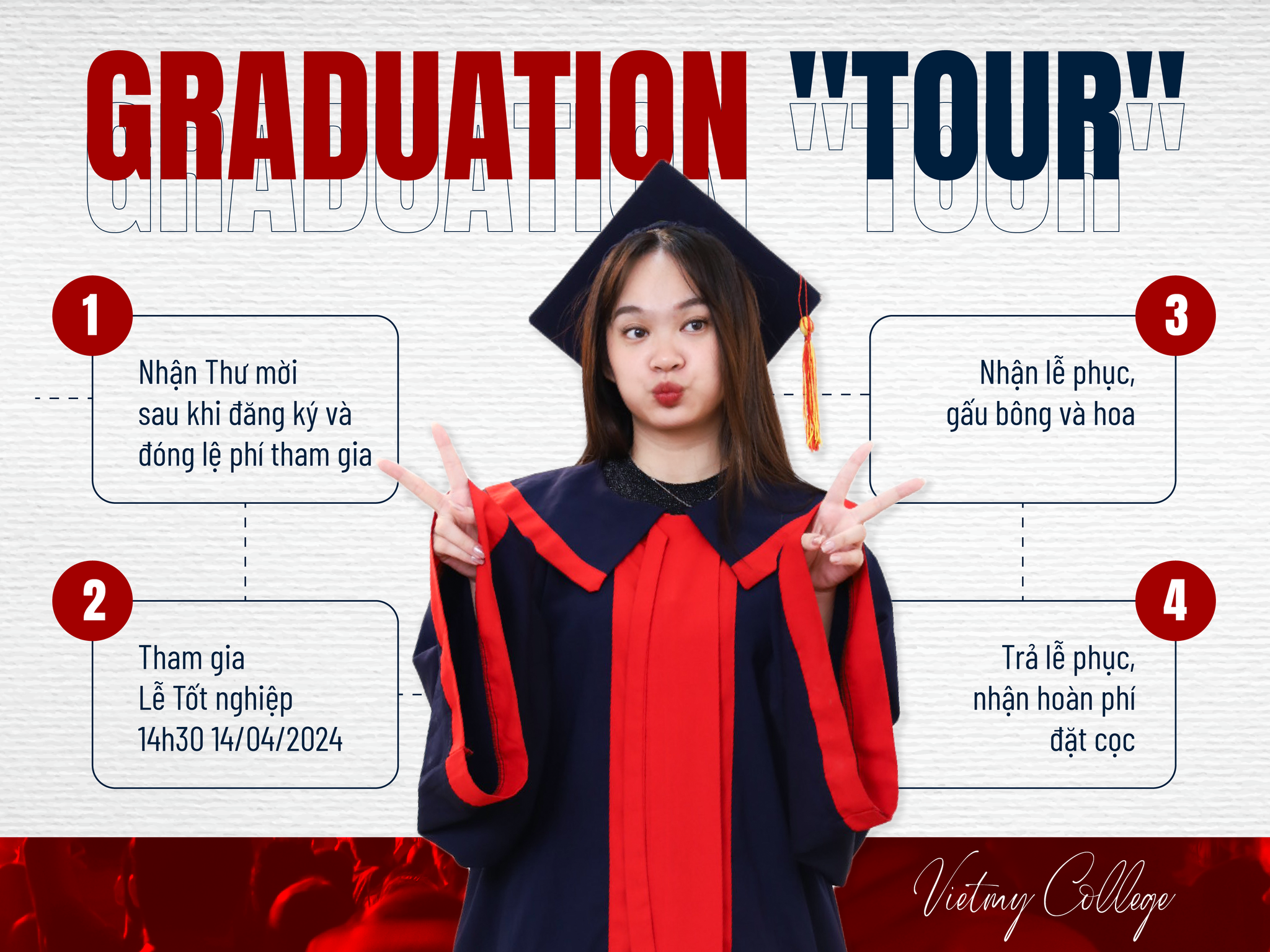 Thông Báo: Tổ Chức Lễ Tốt Nghiệp 2024 - Khóa 21 Trường Cao Đẳng Việt Mỹ Hà Nội