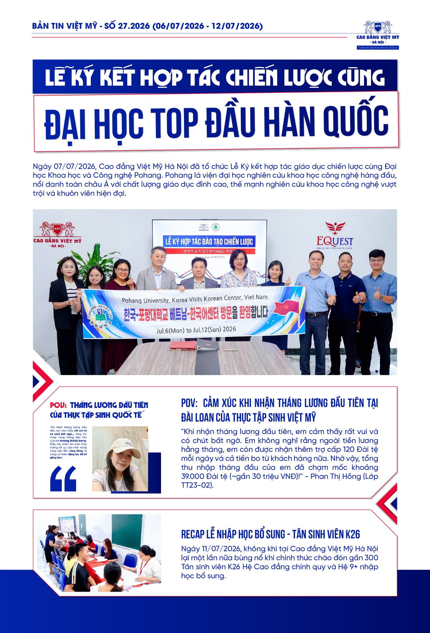 BẢN TIN VIỆT MỸ - SỐ 27.2026 (06/07/2026 - 12/07/2026)