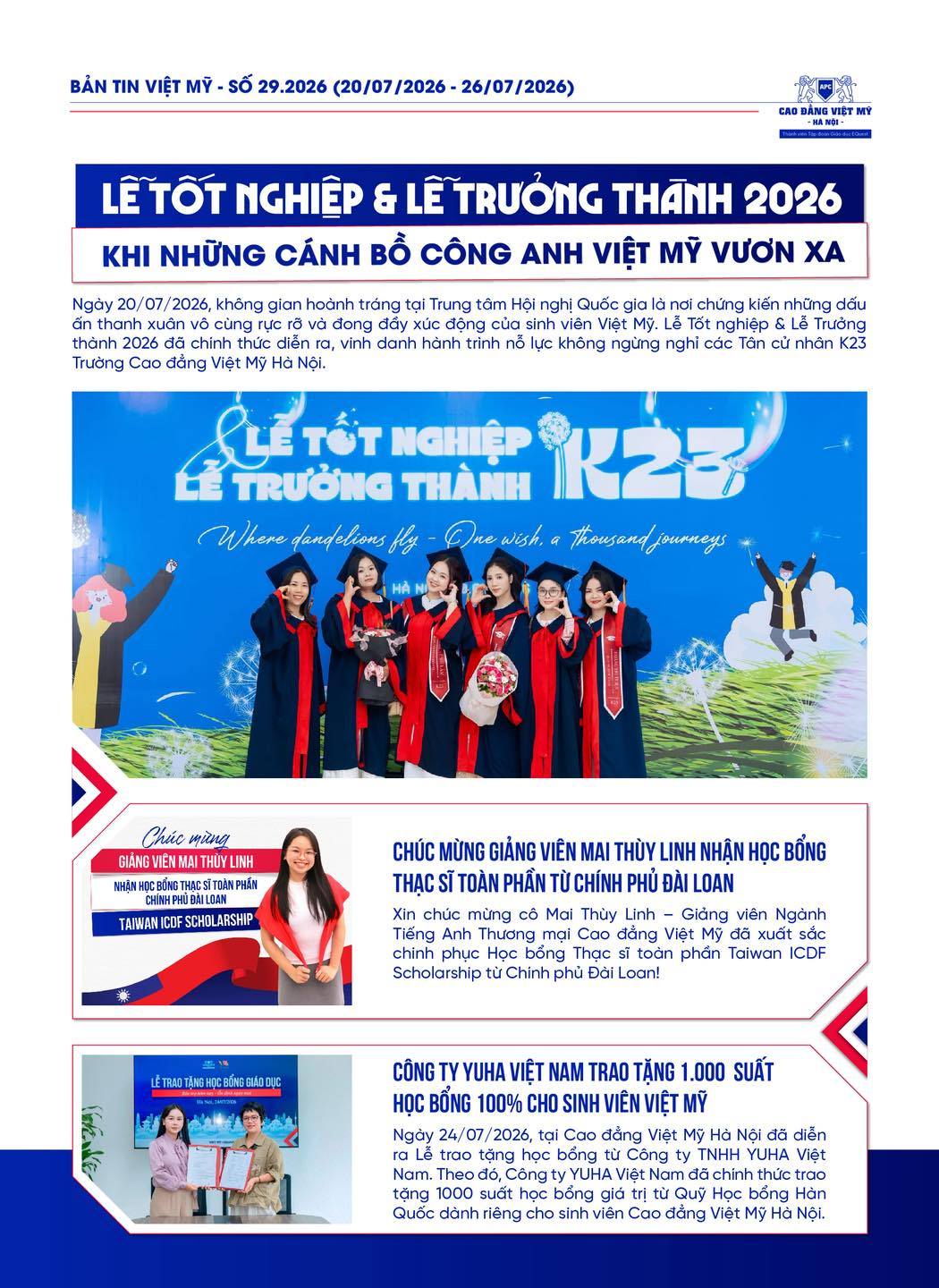BẢN TIN VIỆT MỸ - SỐ 29.2026 (20/07/2026 - 26/07/2026)