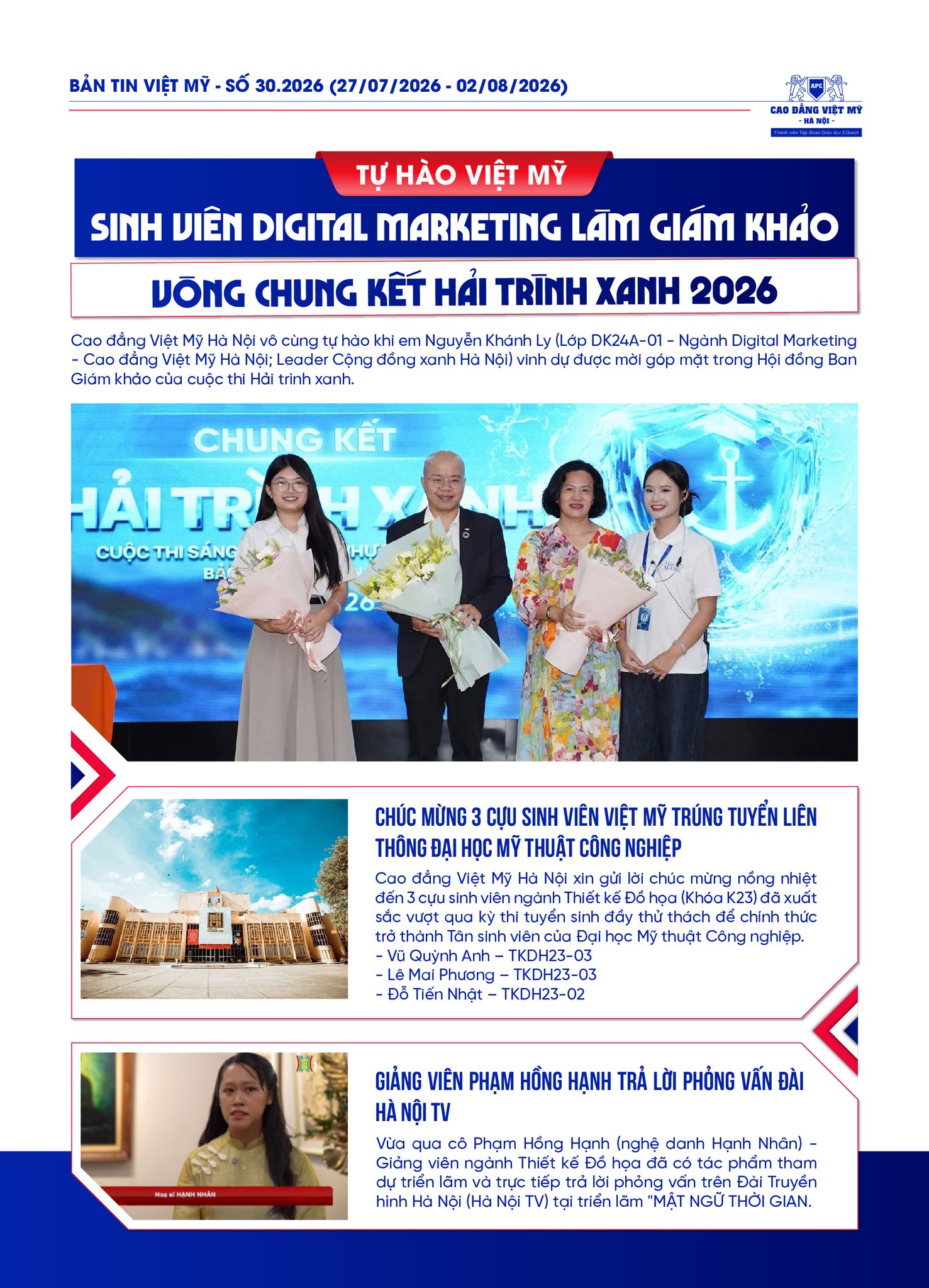 BẢN TIN VIỆT MỸ - SỐ 30.2026 (27/07/2026 - 02/08/2026)