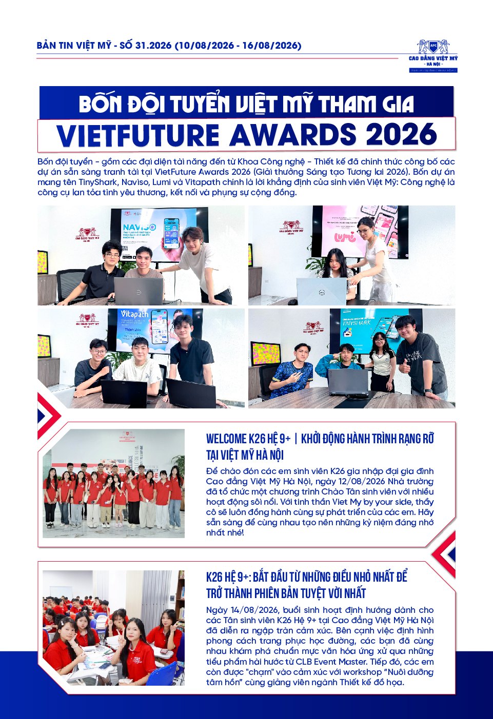 BẢN TIN VIỆT MỸ - SỐ 31.2026 (10/08/2026 - 16/08/2026)