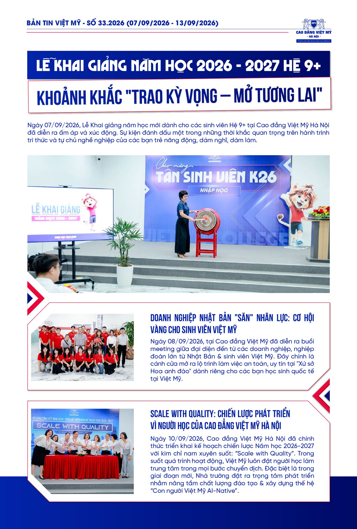 BẢN TIN VIỆT MỸ - SỐ 33.2026 (07/09/2026 - 13/09/2026)