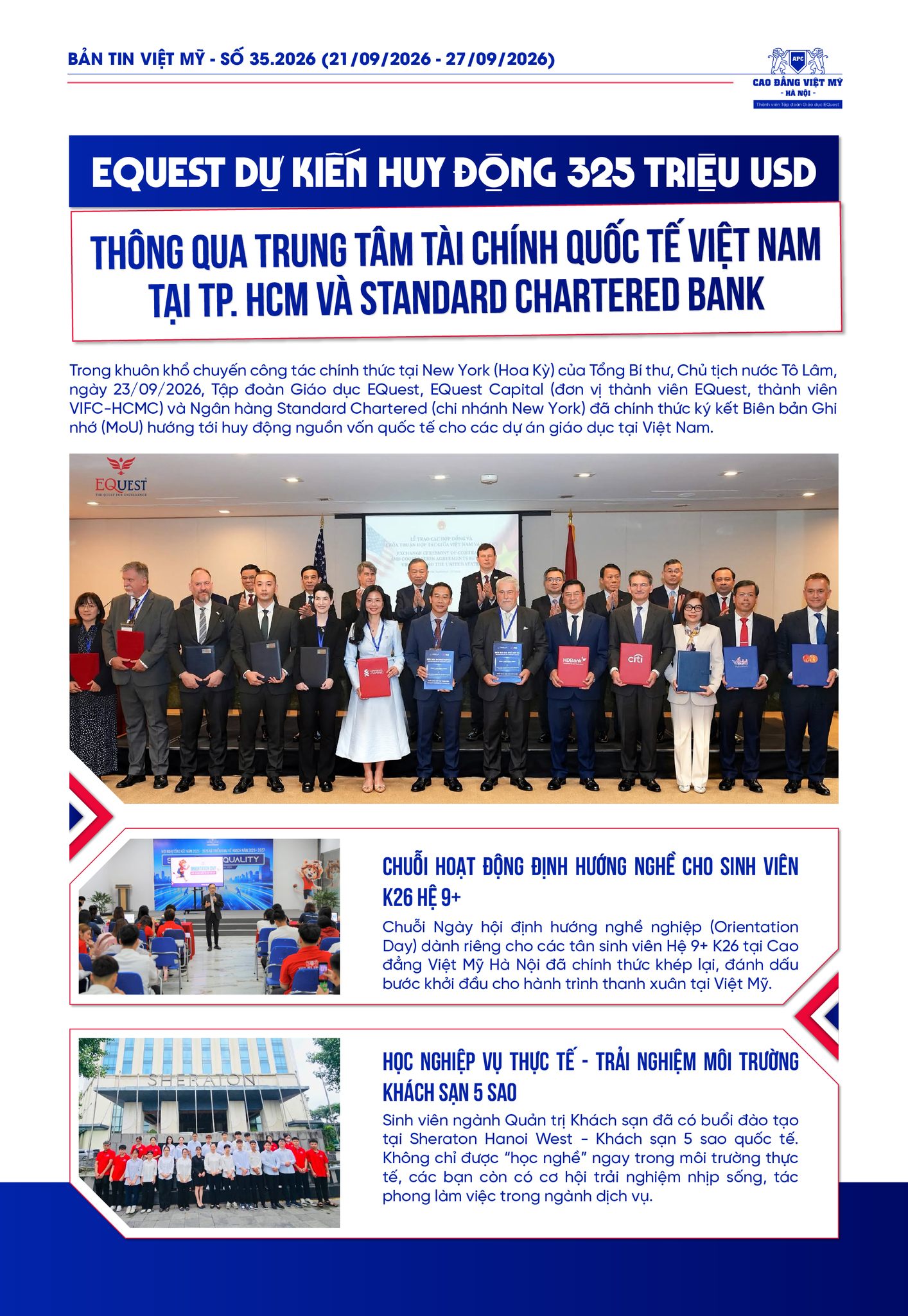 BẢN TIN VIỆT MỸ - SỐ 35.2026 (21/09/2026 - 27/09/2026)